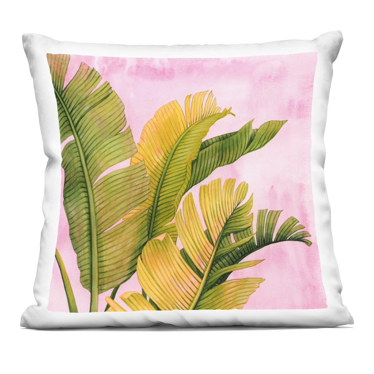 Stupell Industries Tropical Banana Leaves Decorative Printed Throw Pillow, design by Grace Popp, 18 x 7 x 18